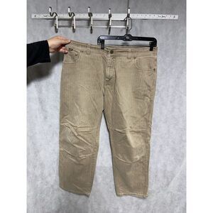 Kuhl Pants Men 40 X30 Beige Striped Chino Outdoor Hike Camp Trek Workwear Pocket